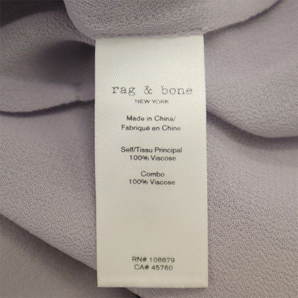 Unused Rag & Bone Short Sleeve Sheer Long Dress S Purple Women Used