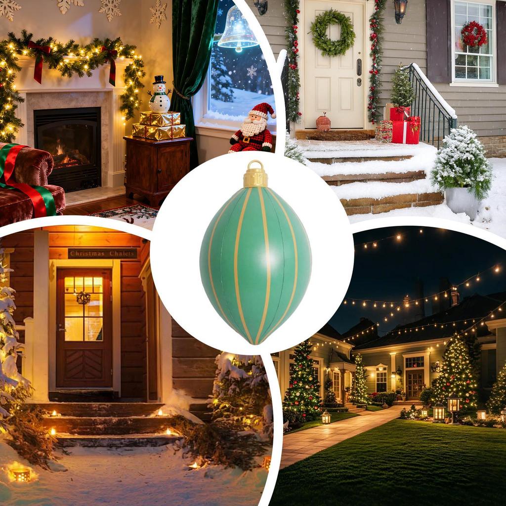Giant Inflatable Ornaments PVC Holiday Decor Blow-up Ornaments Festive Atmosphere Props For Windowsills Porch Courtyard Lawn
