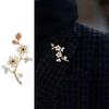 Chinese Style Shell Floral Brooch Vintage Fashion Plum Flower Laple Pin for Clothes Vintage Ornament Gift For Her