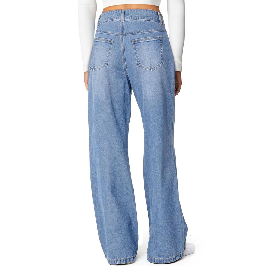 Γυναικείο Τζιν Χρωματιστό Φαρδύ Casual Ίσιο Πόδι Φαρδύ Πόδι Παντελόνι