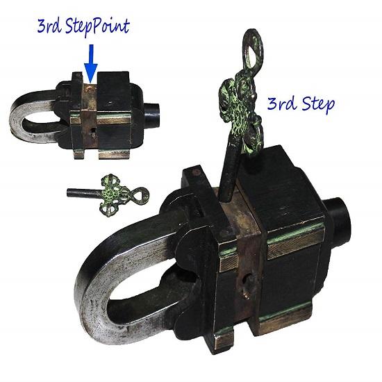 Blessing Vintage Finish Working Brass Brass Home Garden Lock With Keys