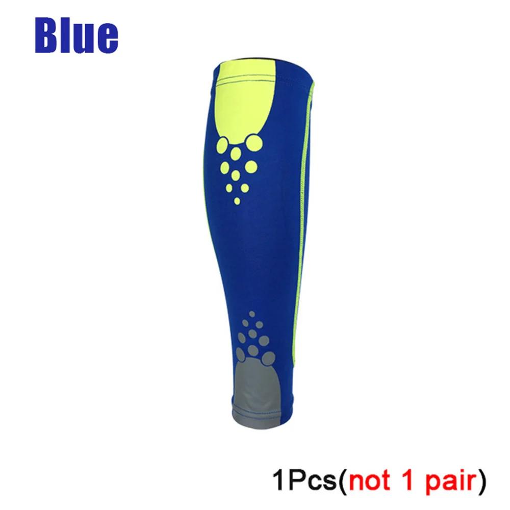 

Sport Calf Compression Sleeves Leg Sock Running Cycling Leg Warmers Runners Shin Splint Varicose Vein Pain Relief M синій