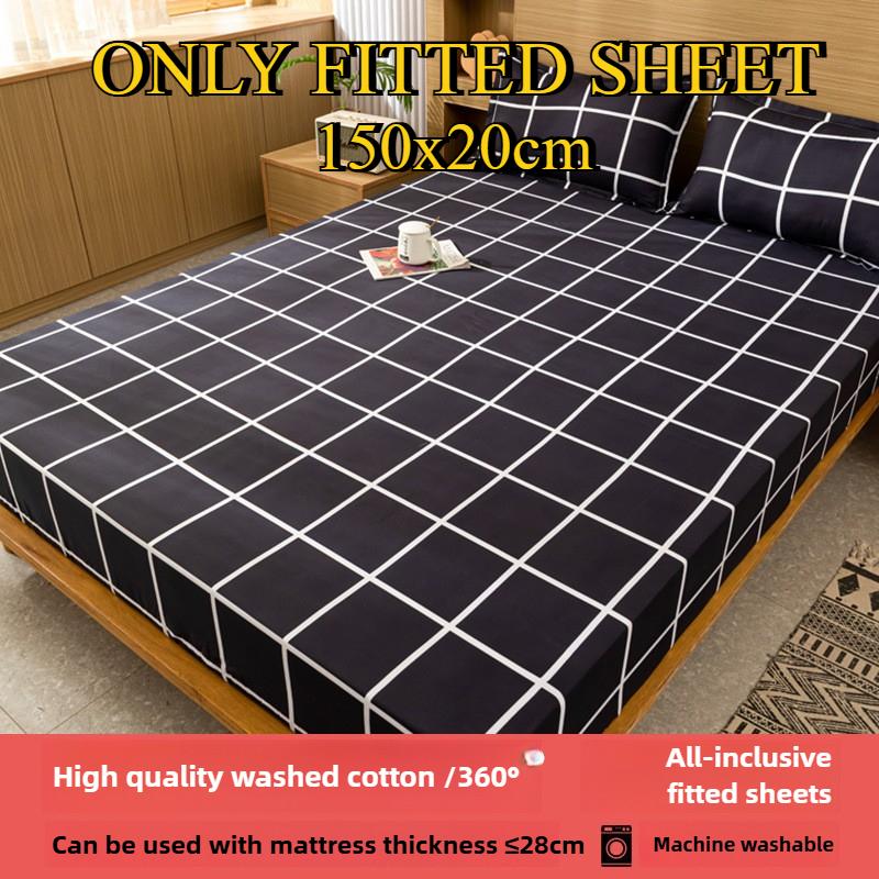 Sábana Bajera No se decolora No hace bolitas Sábana de una pieza Antideslizante Multiespecificación Ropa de Cama Cubrecama Protector