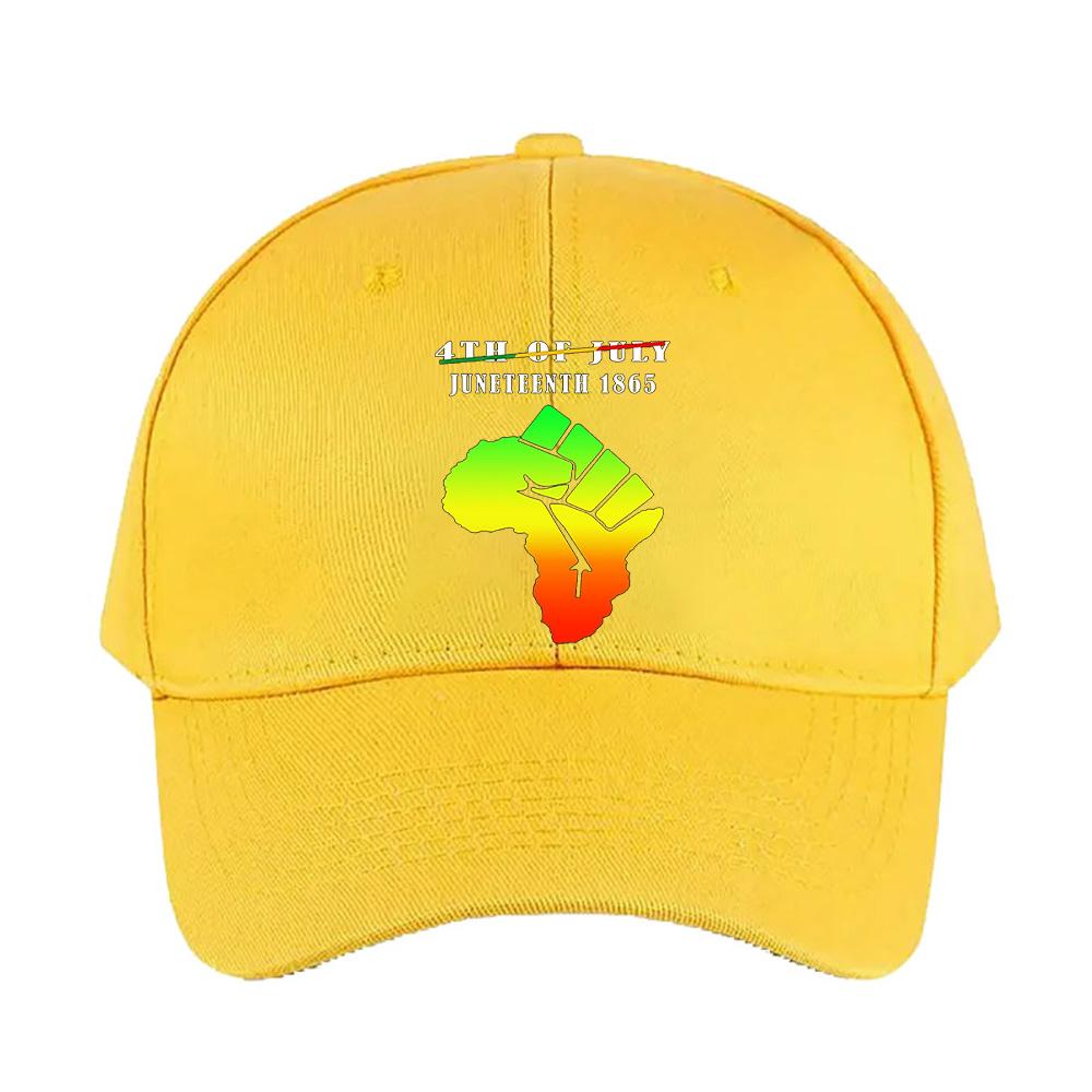JULY JUNETEENTH INDEPENDENCE FREEDOM DAY Classic Adult Peaked Hat Adjustable Printed Baseball Caps Trucker Cap A for Man