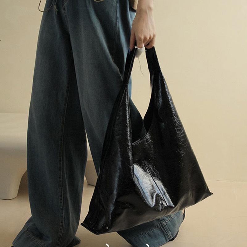 Yogodlns New Women Soft PU Leather Handbag Luxury Design Underarm Hobo Shoulder Bag Clutch Casual Large Capacity Dumpling Pouch