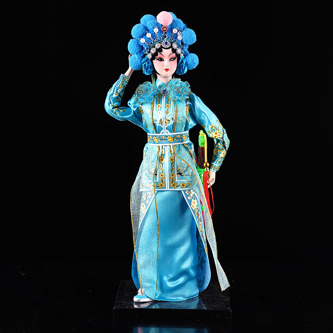 

Chinese Style Characteristic Silk Figurine Doll Ornament Small Gift Peking Opera Figure Mask Chinese Traditional Handicrafts