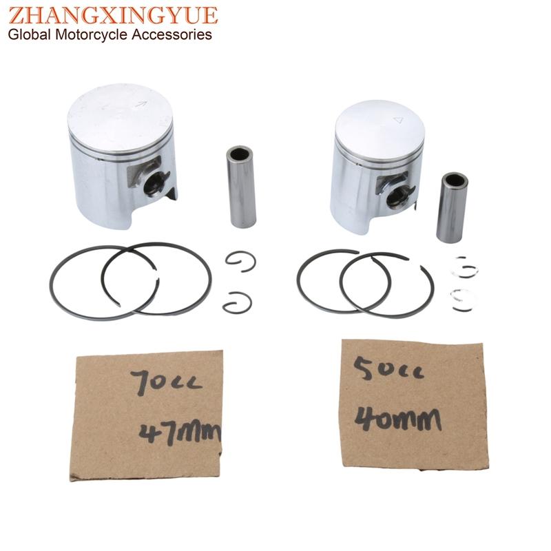 50cc 70cc Piston Kit For Derbi GPR Racing Senda R SM DRD X-Treme 50 40mm 47mm D50B0 2-Stroke Motorcycle