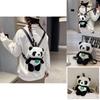 Cute Panda Plush Shoulder Bag With Zipper Pouch For Daily Use