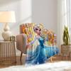 1pc Flannel Frozen Elsa and Anna Snowflake Pattern Bedding Throw Blanket, Sofa Cover, Home Decor, Winter Wonderland Theme