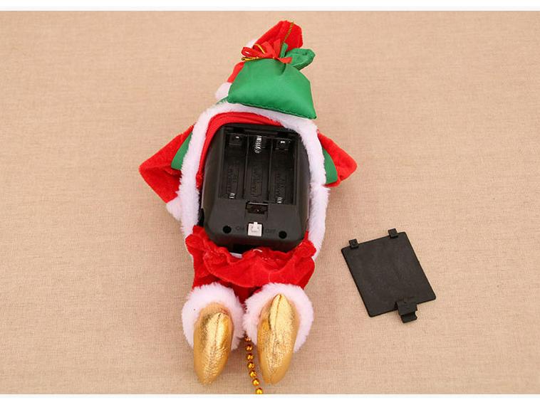 Electric Climbing Santa Claus Doll Christmas Ornament