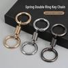 DIY Double-Ring Spring Keychain: Creative Pendant & Multi-Functional Metal Key Ring