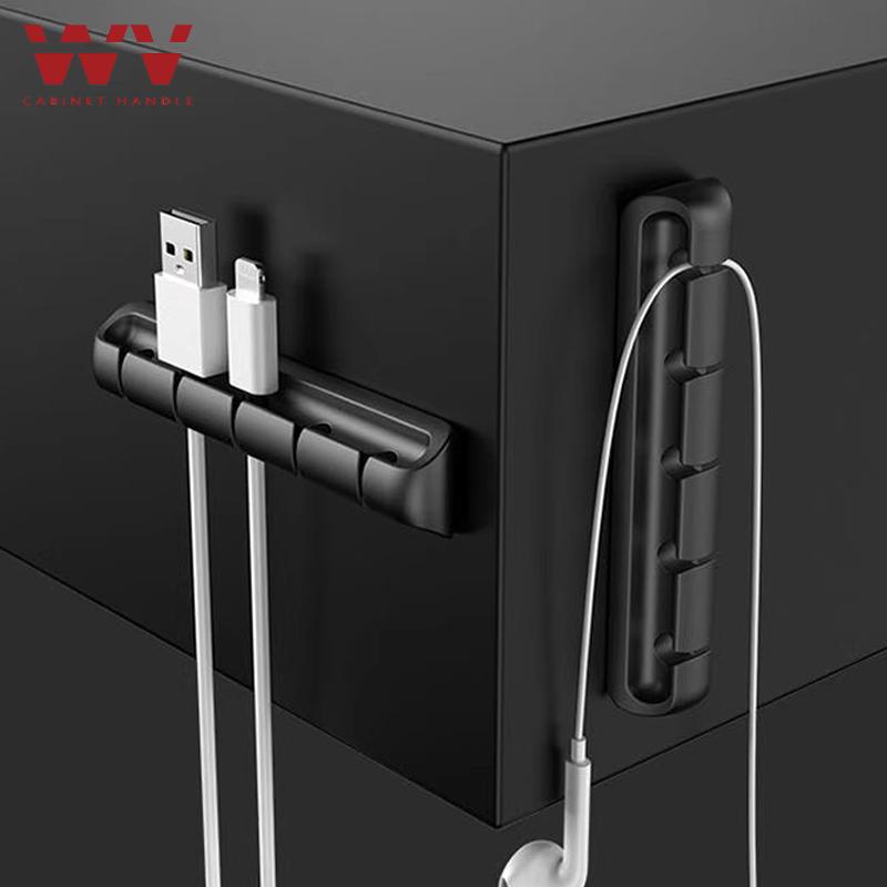 WV Silicone USB Cable Organizer Cable Winder Desktop Tidy Management Clips Cable Holder for Mouse Headphone Wire Organizer
