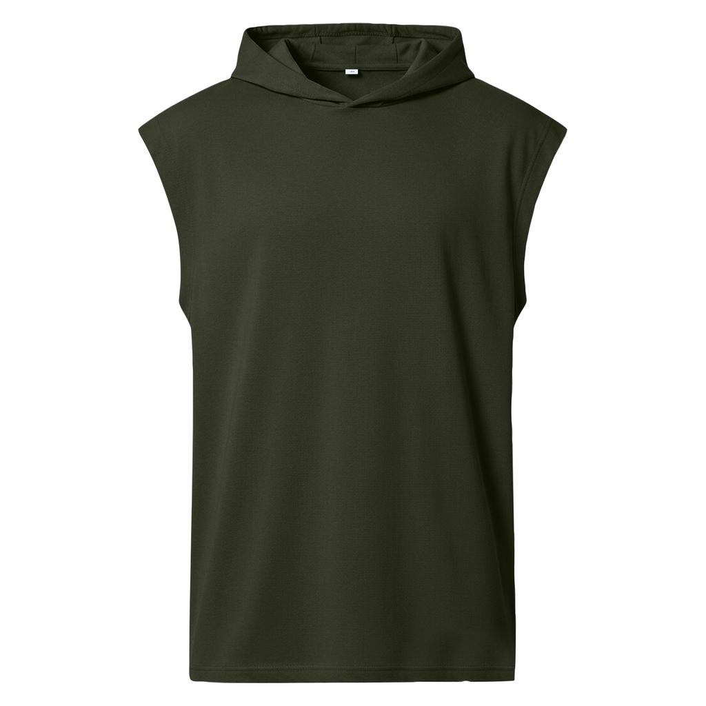 Herren Ärmellose Kapuzenweste Lässig Sportbekleidung Mit Kapuze Muskel Tanktop Leicht Atmungsaktives Gewebe Sommer Aktivkleidung