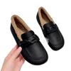 Velvet beanie shoes women's 2025 winter new soft-soled soft-faced mother flat-soled leather shoes warm versatile cotton shoes