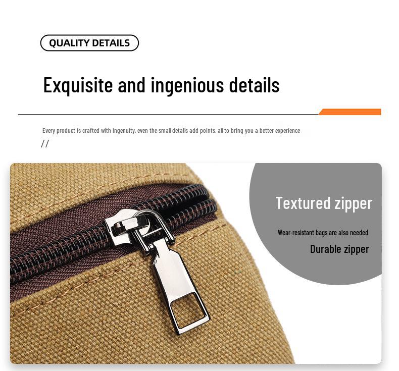 Men's Large Canvas Crossbody Bag - Casual and Wear-Resistant Shoulder Bag for Students and Commuters