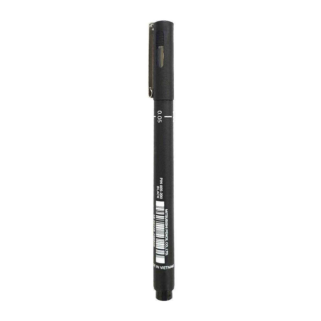 Uni-Ball PIN-200 0.05 Mm Fineliner Drawing Pen, Black Ink, Smooth Waterproof Lines for Art, Design & Illustration, Pack of 1