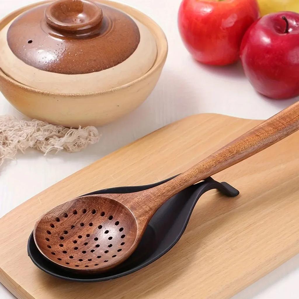 1/2/3pcs-Silicone Spoon Rest Spatula Holder Heat Resistant Utensil Placemat Tray Kitchen Tools