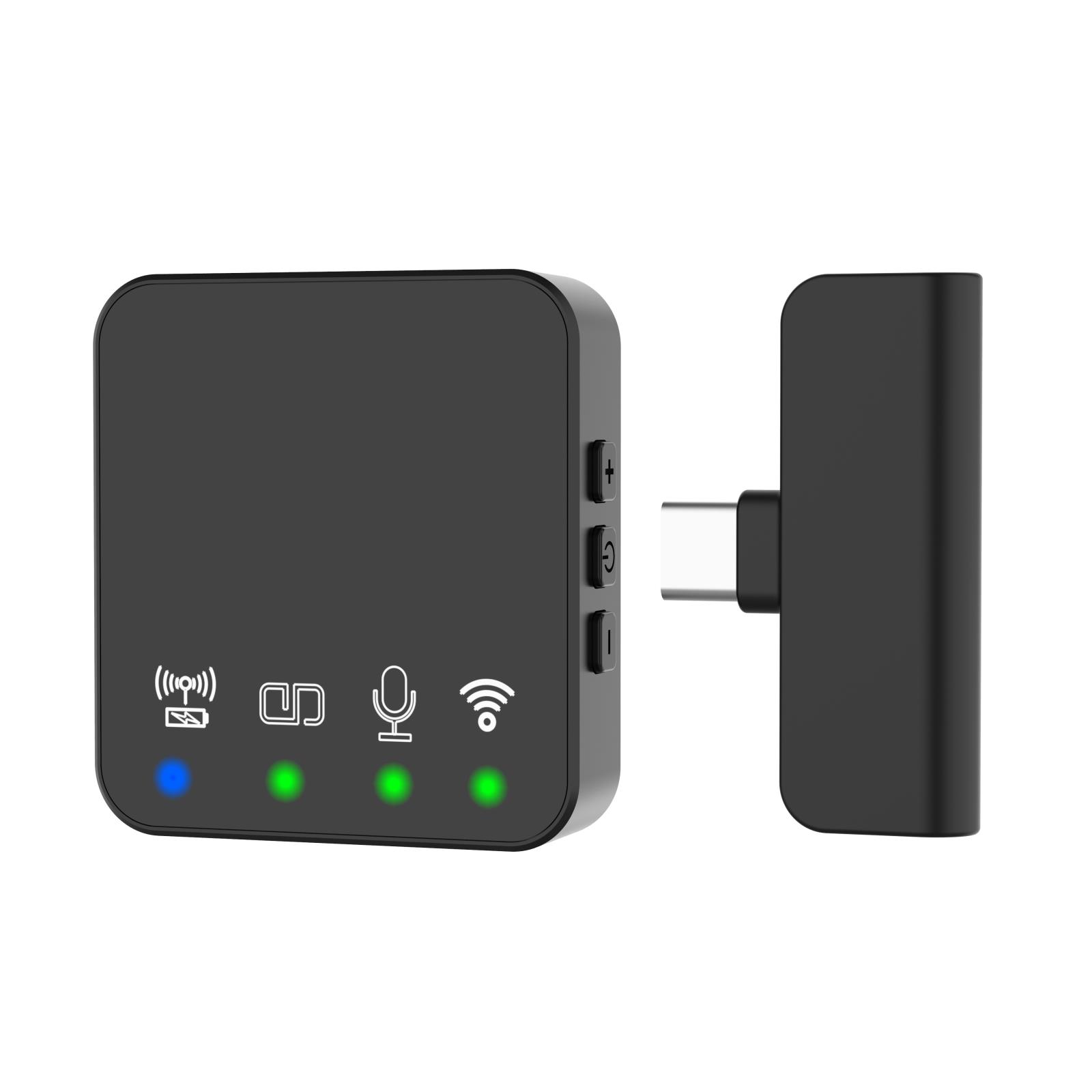 

Беспроводной микрофон с функцией шумоподавления, прикрепляемый микрофон для потоковой передачи и записи видео чёрный