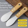 4Pcs High Hardness Stainless Steel Glue Scraper Wood Handle Sealant Remover Shovel  Tile Grouting
