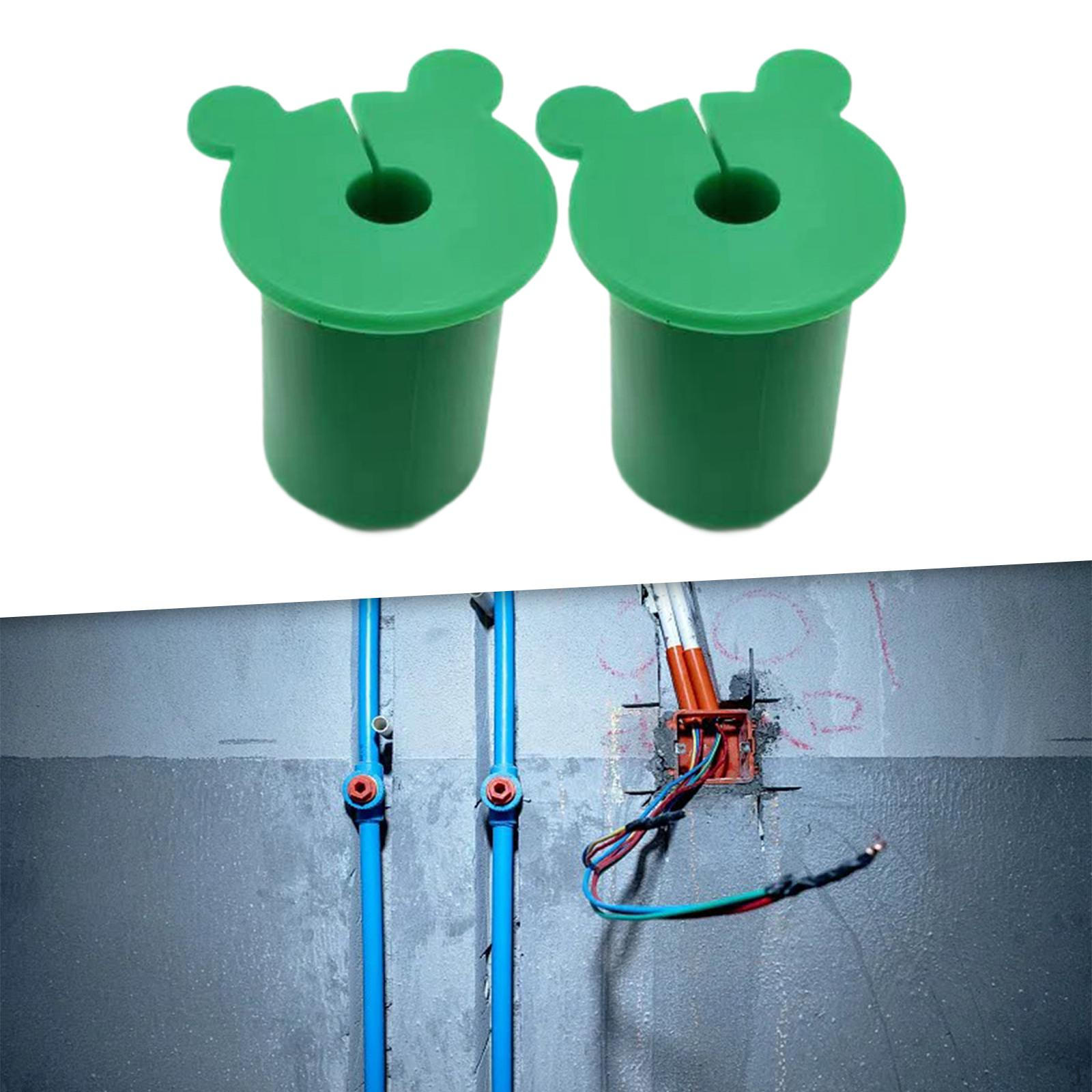 Комплект из 2 комплектов втулок для ввода кабеля. Износостойкий комплект для прокладки настенной втулки из силикона. зелёный