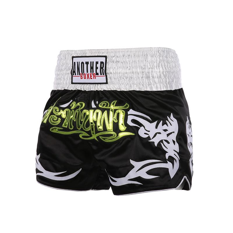 Muaythai Muay Thai Shorts Boxe Sanda Pantalons de Combat Pantalons de Combat Entraînement Professionnel Pantalons de Compétition Hommes et Femmes