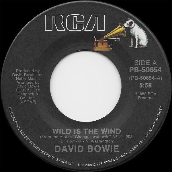 

7-дюймовая пластинка DAVID BOWIE Wild Is The Wind PB50654 RCA 1982 Канада Рок Б/у
