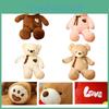 Adorable Silky Ribbon Teddy Bear Plush Toy For Girls Pp Cotton Stuffed Animal In Short Plush