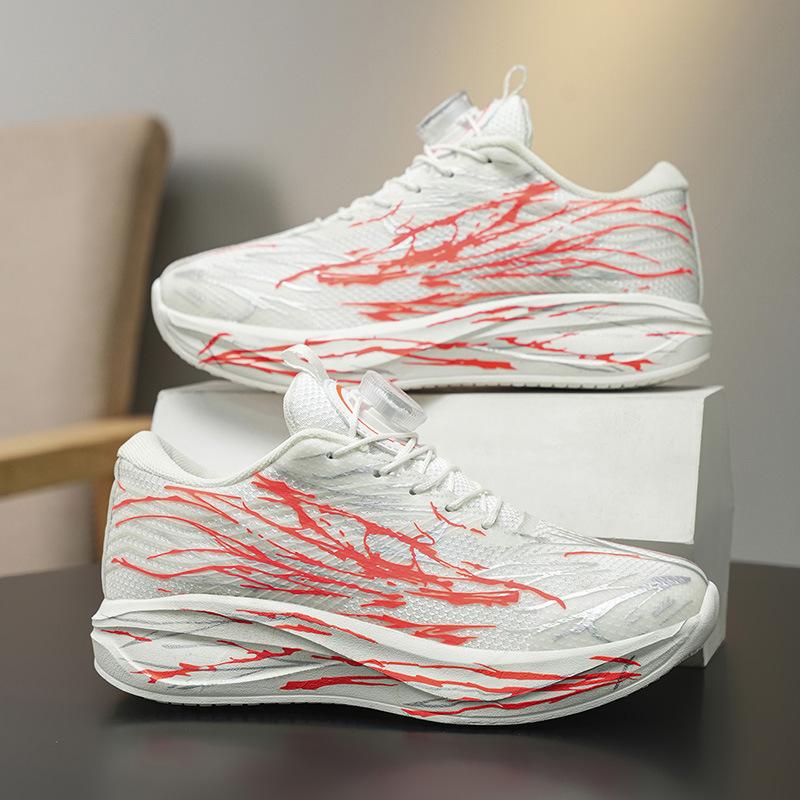 

Popcorn running shoes 2025 spring and autumn new mesh casual sports shoes racing carbon board boys rotating buckle running shoes 31