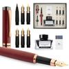 Wordsworth Black Calligraphy Pen Gift Includes Ink 6 Ink Ink 6 Replacement Premium Bamboo Journaling Smooth Writing Experience & Set, Bottle,