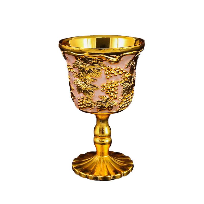 Modern Minimalist Alloy Liquor Glass With Vintage Design For Home Use