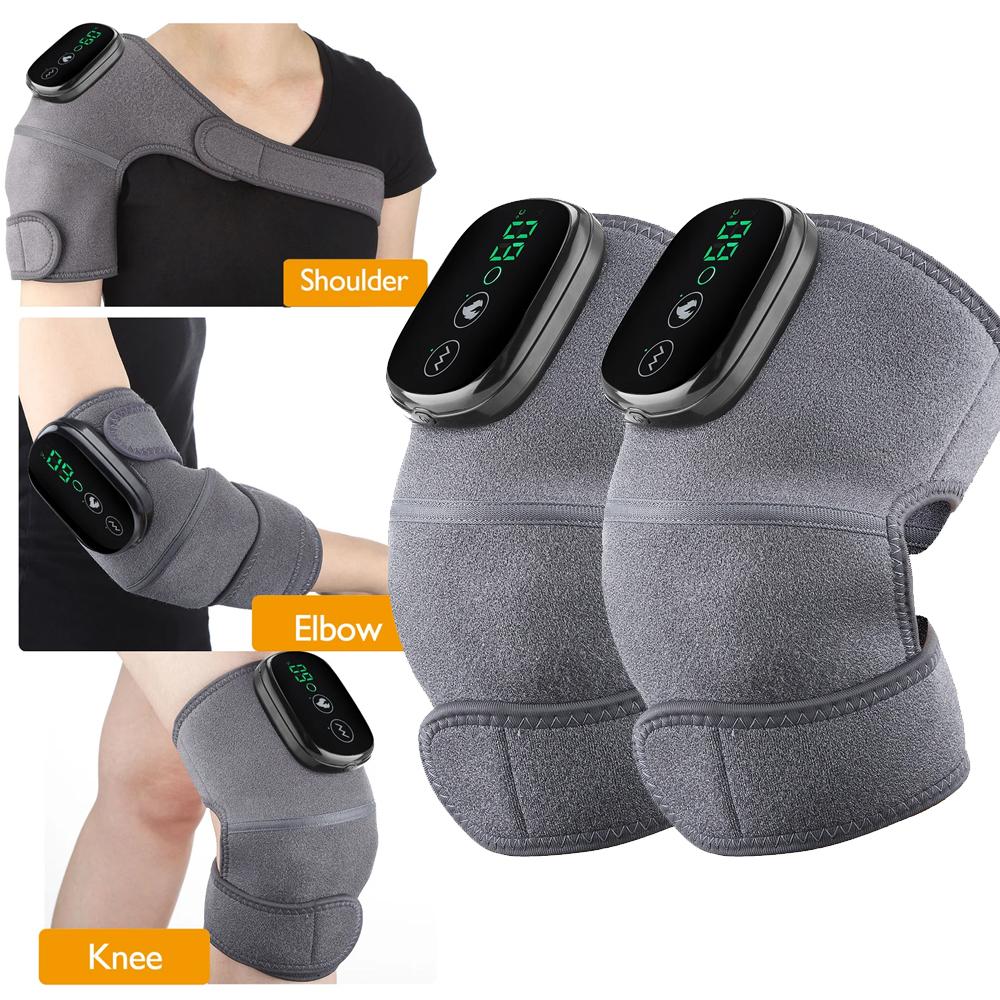 Wireless Electric Heating Knee Pads Vibration Massager Heated Shoulder Elbow Knee Brace Support For Men Women