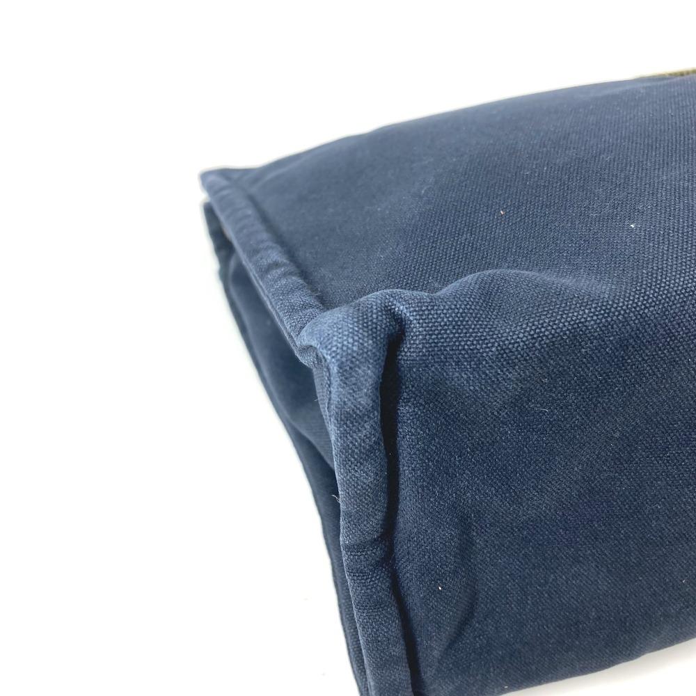 HERMES Fourre Tout Bag Pouch Bag Clutch bag cotton Navy