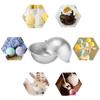 6Pcs Aluminum Alloy Round Cake Molds Silver Baking Pans for Pudding & Desserts