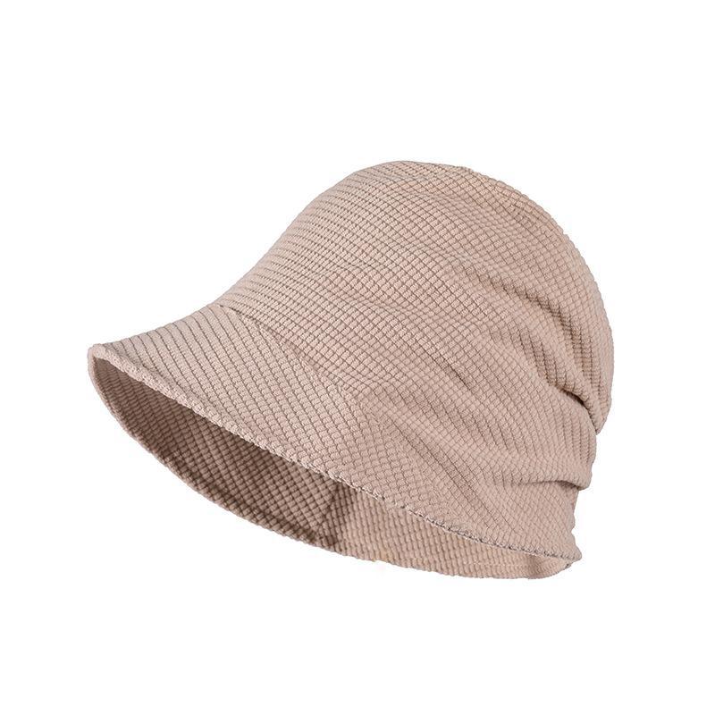 Autumn and winter new fashion knitted basin hat, solid color versatile bucket hat women's versatile bucket hat