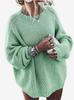 2026 Winter Women's Knitwear: Loose Batwing Sleeve Plus Size Sweater Coat