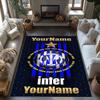 Inter Milan Customized Name Floor Rug Office Rug Perfect for Outdoor Foyer Game Room Living Rooms Antislip Carpet Decorate Offices