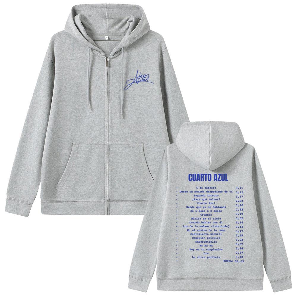 Singer Aitana Graphic Zipper Hoodie Fans Gift World Tour Hoodies Men Women Fashion Trend Oversized Zip Up Coat