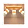 Ceiling Spot - NETTLIFE - Nettlife 3 Flames - Wood - E14 - 350° Adjustable