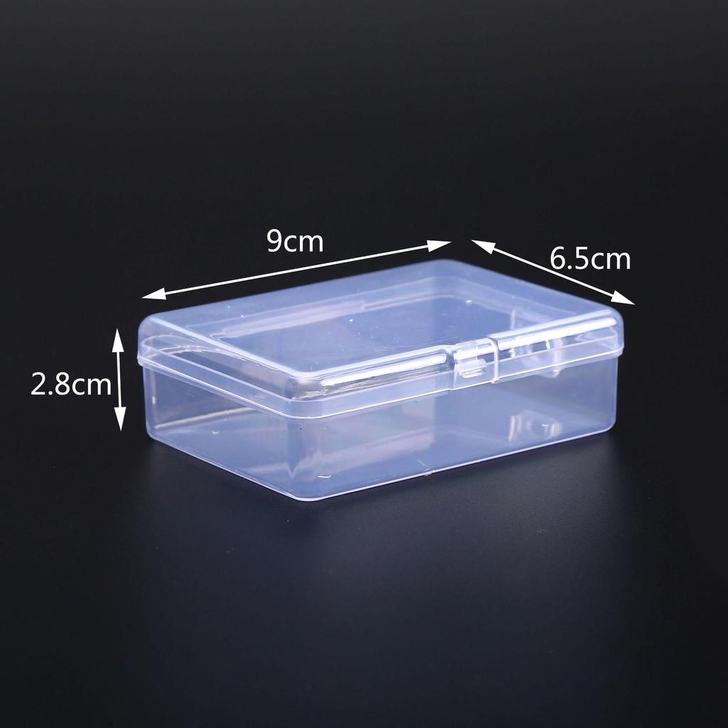 Transparent Rectangle PP Plastic Storage Box for Hardware & Electronic Components