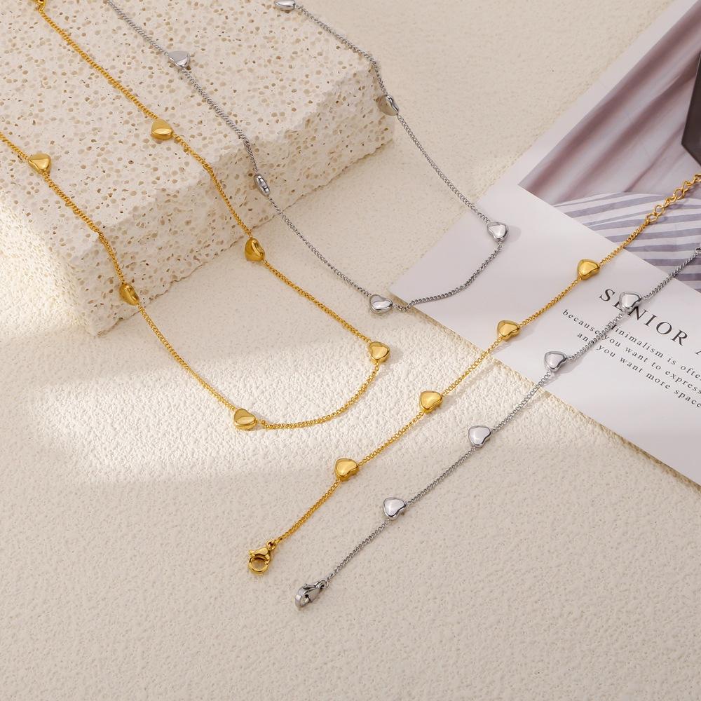 Minimalist Versatile Sweetheart Titanium Steel Necklace for Women - Light Luxury, Non-Fading Clavicle Chain