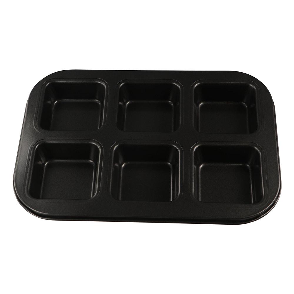 Carbon Steel Brownie Cake Pan Non-stick Bread Mold Muffin Cake Baking Tray  Hamburger