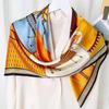High-end Printing Simulation Silk Scarf Women's Spring and Summer Thin 71 Small Square Scarf Is Easy To Match Decorative Professional Scarf Tide