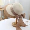 Summer Women's Foldable Sunhat Outdoor Beach Fisherman Hat Sunscreen UV Protection Cap Adjustable Cotton Wide Brim Bucket Caps