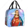 Jesus Biblical Insulated Lunch Bag for Women Religious Christian Resuable Cooler Thermal Food Lunch Box School Work Picnic Bags