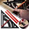 7-Inch Aluminum Alloy Triangle Ruler Multi-Angle Carpenter Woodworking Layout Metric Measurement Tools