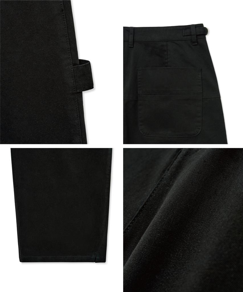 BIG UNION Moleskine Wide Work Pants (Black)