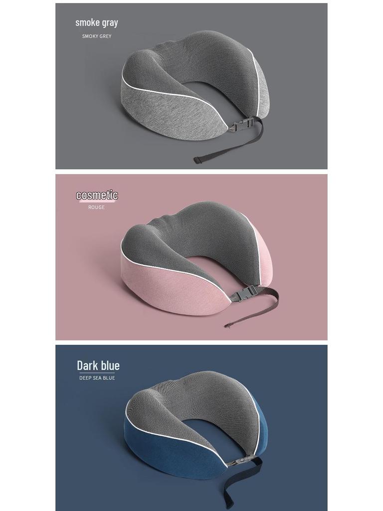 Compact U-shaped Memory Foam Travel Pillow with Neck Support