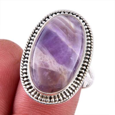 Natural Tiffany Stone Gemstone 925 Solid Sterling Silver Jewelry Ring S.7.5 P4O72
