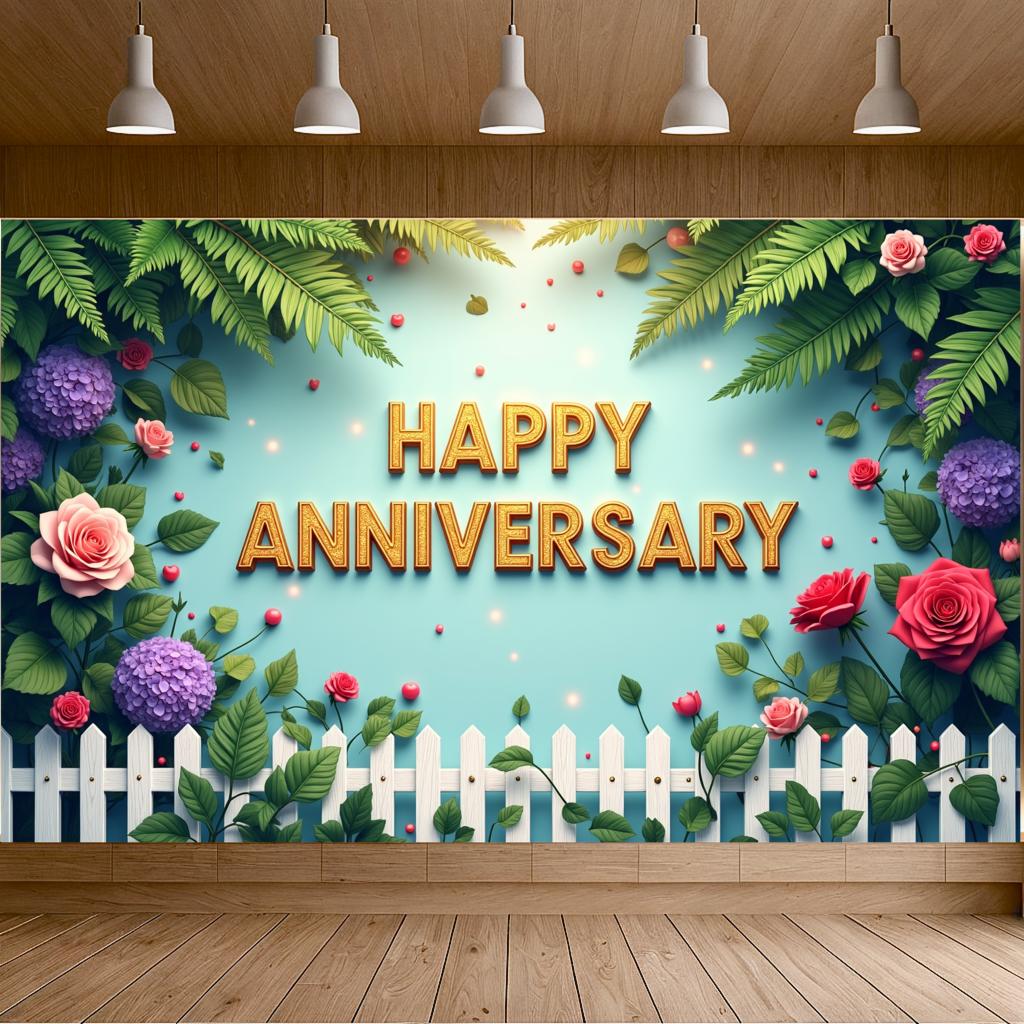 Party Backdrop Easy-to-hang Outdoor Photo Anniversary Elegant Celebration for Garden