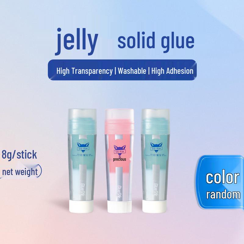 

Triangle Jelly Solid Glue Stick - Formaldehyde-Free, High Viscosity for Student Planners, Office, DIY Projects Random Single Piece